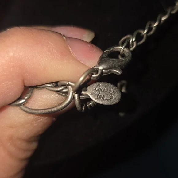 Cookie Lee Multi-Layer Silver Necklace with Crystal Drops - Picture 2 of 2